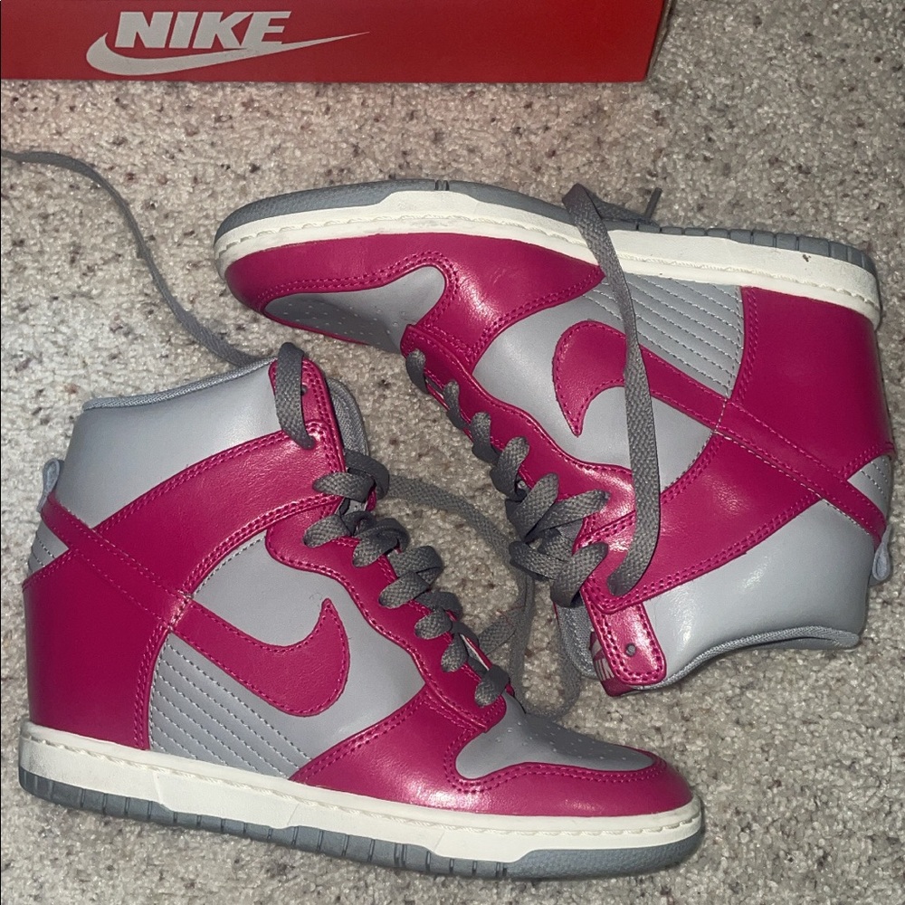 Rare Nike Dunk Sky Hi Fuchsia Hot Pink Gray